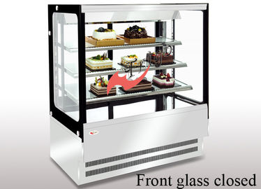 Anti - Fog  Square Cake Display Refrigerator , Food Display Cabinets With LED Lights